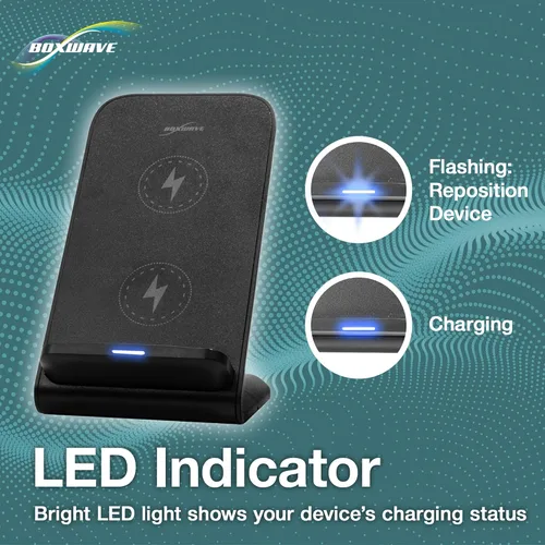 Vista 7 de BoxWave Cargador compatible con Samsung Galaxy S10e - Soporte inalámbrico de carga rápida (10W), sin cable, sin problema, carga tu teléfono