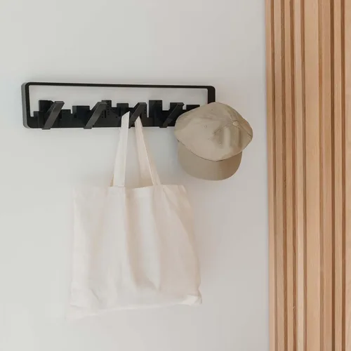 Vista 9 de Umbra Skyline Multi Hook - Arte de pared moderno con ganchos de 5 libras para abrigos, bufandas y bolsos, color gris