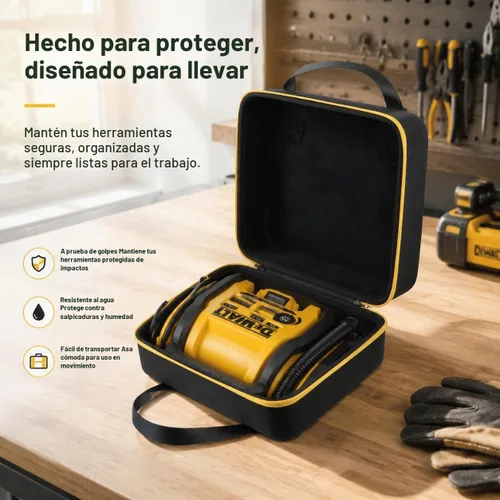 Vista 2 de Funda rígida Khanka de reemplazo para inflador de neumáticos DEWALT DCC020IB de 20 V Max