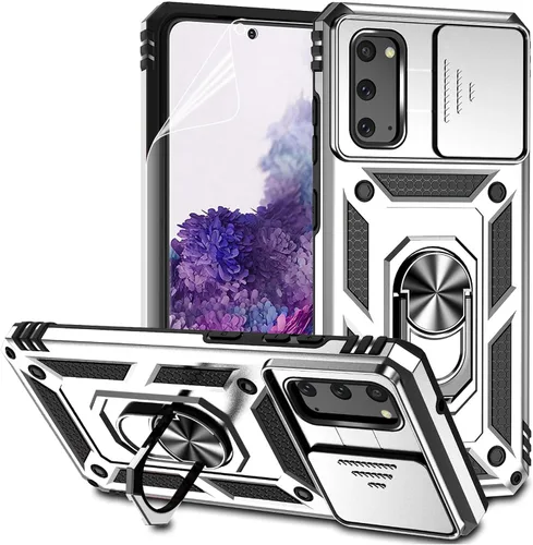 Vista 12 de Funda para Samsung Galaxy S20 con cubierta para lente de cámara, protector de pantalla HD, doble capa de grado militar, probada contra caídas