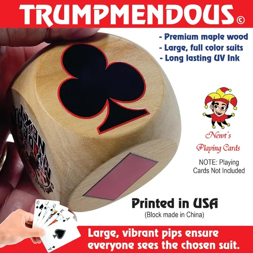 Vista 7 de Newt's Playing Cards Marcador/indicador Trumpmendo original de Trump para Bridge, Euchre, Pinochle y otros juegos de cartas – Pips grandes, marcador