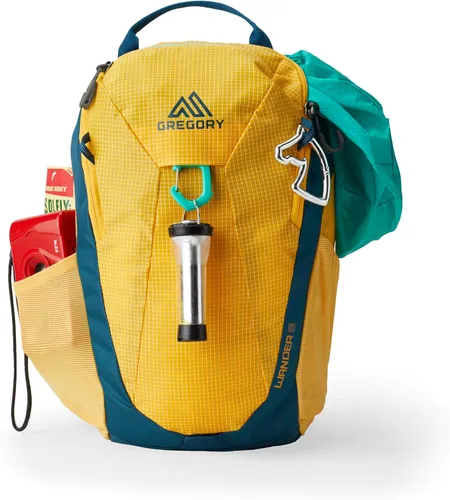 Vista 3 de Gregory Wander 8L Mochila de senderismo juvenil, talla única, color Aguamarina amarillo