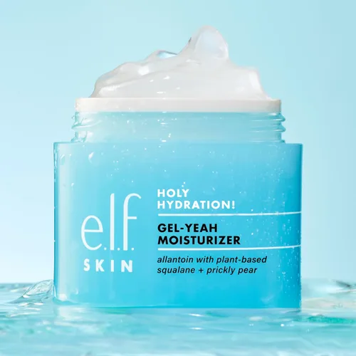 Vista 3 de e.l.f. SKIN ¡Santa hidratación! Gel-Yeah Hidratante, Hidratante ligero para una piel rellena e hidratada, infundido con escualano, vegano y libre