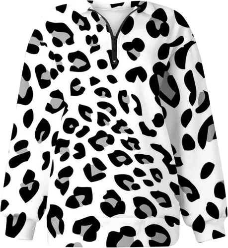 Vista 4 de Womens Zip Up Sweatshirt Oversized Tie Dye Pullover Plus Size Lapel Tunic Shirts Comfy Fashion Tops Fall Clothes