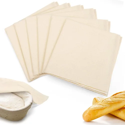 Vista 8 de 3 paños de té 100% algodón para hornear masa madre – 14 x 18 pulgadas sin blanquear cesta de pan toallas de saco de harina, paño de cubierta