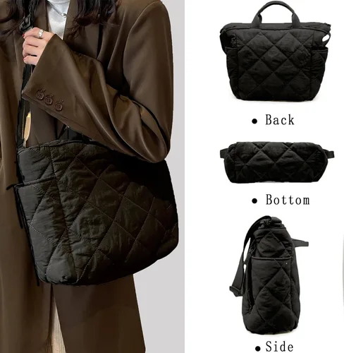 Vista 3 de Fozehlad Bolsa acolchada para mujer, bolsa acolchada para mujer, bolso de hombro para moda