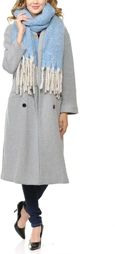 Vista 2 de BASICO MaxiI - Bufanda de invierno para mujer, con borlas, manta, bufanda, envolturas y chales