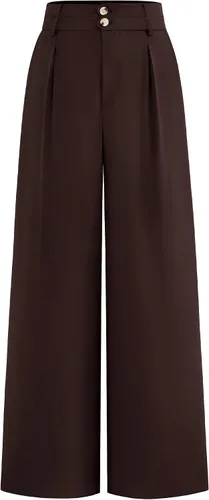 Vista 13 de BTFBM Pantalones de vestir de pierna ancha para mujer, trajes casuales de Negro