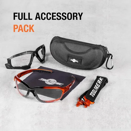 Vista 7 de ToolFreak Recka - Conjunto de gafas y gafas de seguridad, clasificado según ANSI z87.1-2015, accesorios incluidos