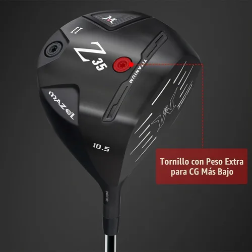 Vista 3 de MAZEL Drivers de Golf de Titanio para Hombres, Diestros, 460CC
