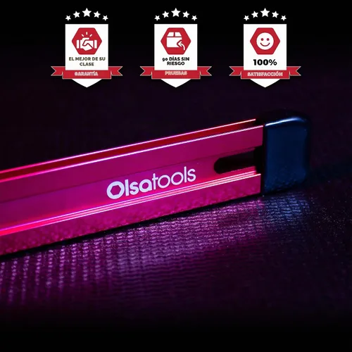 Vista 5 de Olsa Tools Riel organizador de enchufes de aluminio - Soporte de riel de enchufes de alta calidad sin clips - Rojo - Grado profesional - Parte 1134