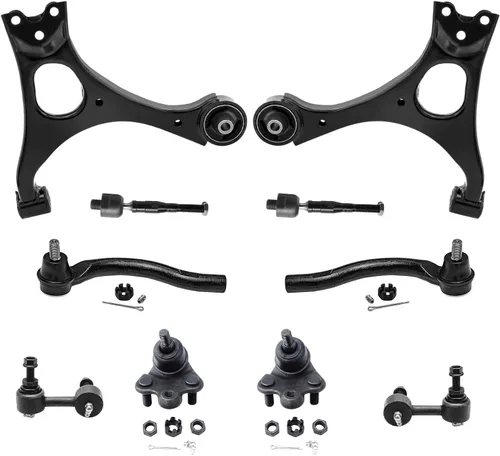 Vista 104 de Detroit Axle - Kit de suspensión delantera de 10 piezas para Jeep 2002-2004