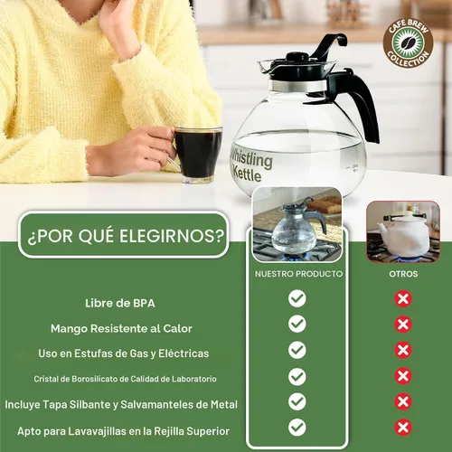 Vista 6 de Cafetera Brew - Tetera de vidrio, 12 tazas