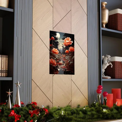 Vista 4 de CAPITUNEISKINEPA Pósteres de flores de peonía, regalos – Pósteres de dormitorio mini carteles de 9 x 11 pulgadas