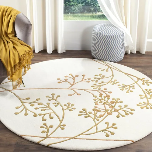 Vista 8 de SAFAVIEH Soho Collection - Alfombra redonda de 6 pies, color gris, lana hecha a mano, ideal para zonas de alto tráfico en sala de estar, dormitorio