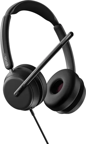 Vista 4 de EPOS IMPACT 860 Auriculares USB C y USB A con cable de doble cara para PC con micrófono con cancelación de ruido, audio de banda súper ancha, sonido