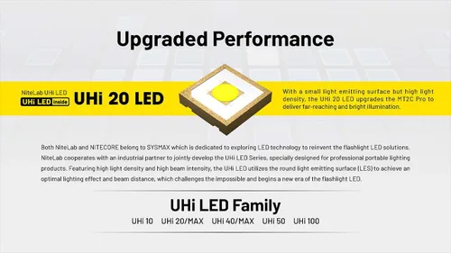 Vista 4 de Nitecore MT2C Pro - Linterna EDC de 1800 lúmenes, recargable USB-C, LED de alta eficiencia, larga duración, tiro largo, delgada, ligera
