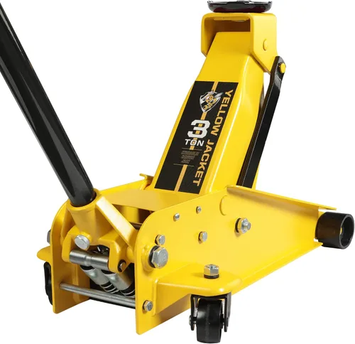 Vista 15 de YELLOW JACKET - Gato de piso de aluminio completo de 3 toneladas, ultra ligero, de bajo perfil, hidráulico, para auto de carreras con bombas duales