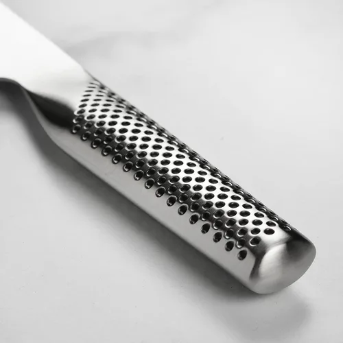 Vista 4 de Cuchillo de Chef Global, hoja de 7 pulgadas, acero inoxidable japonés