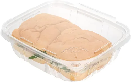 Vista 16 de Restaurantware Tamper Tek - Recipientes rectangulares para llevar de 11 onzas, 100 recipientes duraderos de plástico transparente congelable a
