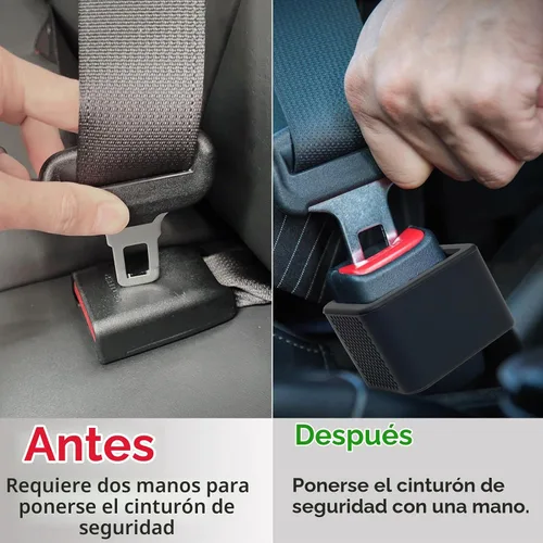 Vista 3 de 2 unidades de soporte de hebilla de cinturón de seguridad de silicona, refuerzo de hebilla de cinturón de seguridad para niños, material de silicona
