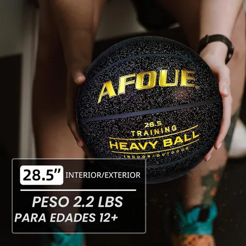 Vista 5 de Quality Faux Leather Heavy Training Basketball 29.5/28.5" Size 7/6 Negro estrellado