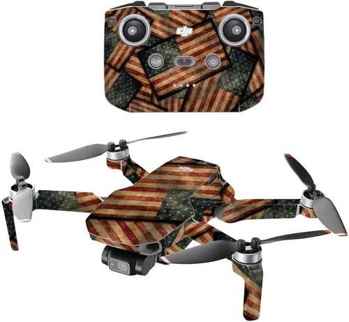 Vista 8 de MightySkins - Compatible con DJI Mini 2 Dron portátil – Estrella del ejército Funda protectora de vinilo duradera y única Fácil de aplicar