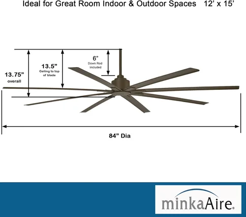 Vista 6 de MINKA-AIRE ventilador de techo F8962