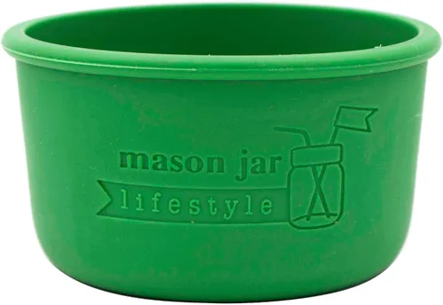 Vista 6 de Mason Jar Lifestyle - Fundas de silicona de boca ancha de 8 onzas para proteger tarros Kerr (multicolor americana)
