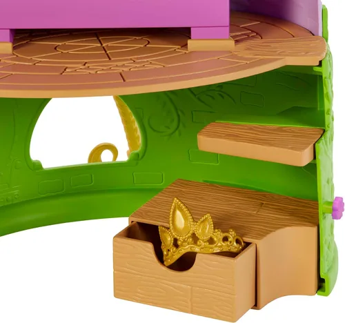 Vista 7 de Mattel Disney Princess Rapunzel Tower - Juego de casa de muñecas con muñeca Rapunzel, 6 áreas de juego, 15 accesorios y Pascal