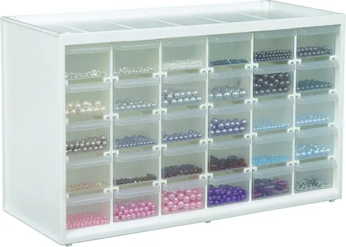 Vista 3 de ArtBin 6830 gabinetes de almacenamiento en cajones – Armario de almacenamiento para montaje en pared con 30 cajones, organizador de arte