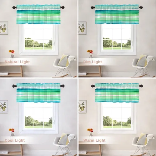 Vista 98 de Shrahala Orange Autumn Autumn Blackout Curtain Tiers, Fall Kitchen Valance Light Blocking Tier Drapes with Rod Pocket, 2 Pack 26 X 24 in