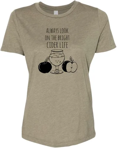 Vista 9 de Cute Women's Screen Printed Crew Neck Tee, Shirts With Sayings, Dusty Blue or Olive