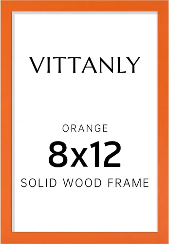 Vista 181 de Vittanly - Marco de fotos de 4 x 6 pulgadas de madera maciza con plexiglás, incluye paspartú de 3,5 x 5, para colgar en la pared o poner sobre una