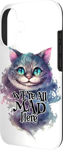 Vista 2 de Cheshire cat We're All MAD Here Alicia in Wonderland - Carcasa para iPhone 17