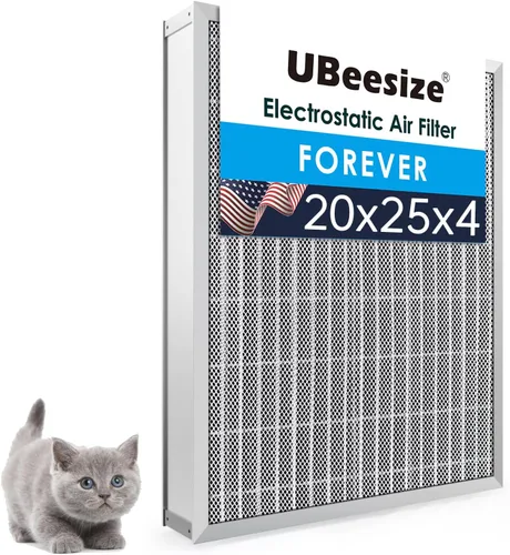 Vista 24 de UBeesize - Filtro de aire reutilizable de 20 x 20 x 1 pulgadas, lavable, MERV 8, permanente, electrostático, para aire acondicionado y HVAC