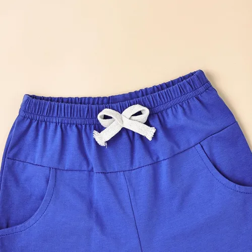 Vista 30 de Ropa para bebé niño pequeño, trajes de verano de manga corta, camiseta de retazos y pantalón con bolsillo, conjunto de 2 piezas, 12 meses a 4 años