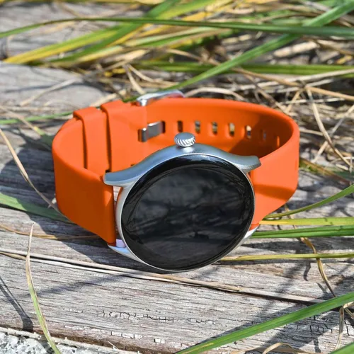 Vista 34 de BISONSTRAP Correas de reloj de silicona, correas de reloj delgadas con liberación rápida, 0.787 in, negro con hebilla negra