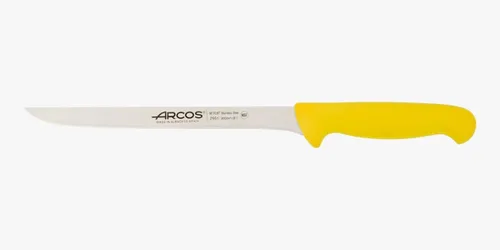 Vista 9 de Arcos Cuchillo de filete de acero inoxidable nitrum de 7 pulgadas. Mango ergonómico de polipropileno y hoja de 7.480 in. Cuchillo afilado