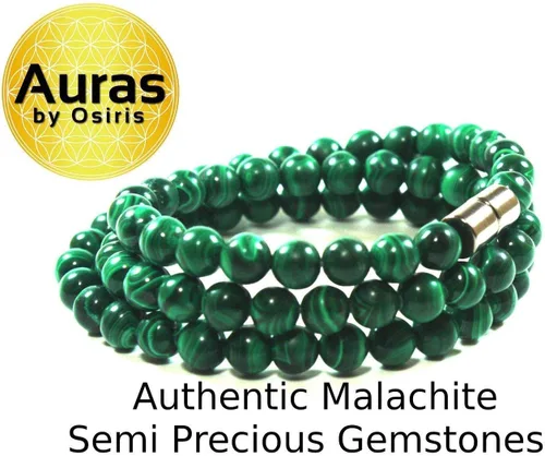 Vista 16 de Collar de cristal de malaquita para hombres y mujeres, joyería de malaquita con piedras preciosas auténticas, hecha a mano por el maestro chamán