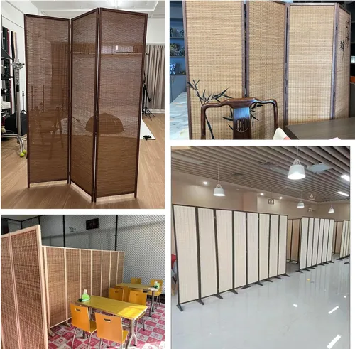 Vista 7 de 3 4 5 6 7 8 Panels Room Separator Freestanding Wall Divider for Office/Bedroom/Hotel, Foldable Room Divider Partition Privacy Screen, Wood
