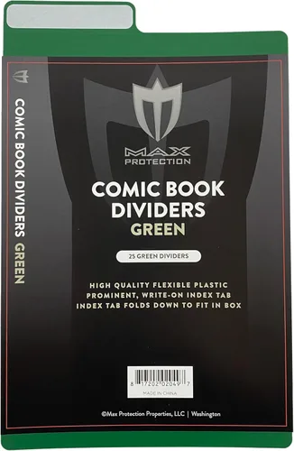 Vista 8 de Max Protection Separadores de cómics con pestañas, calidad de archivo de plástico de 30 puntos para almacenamiento de cómics, pestañas de índice