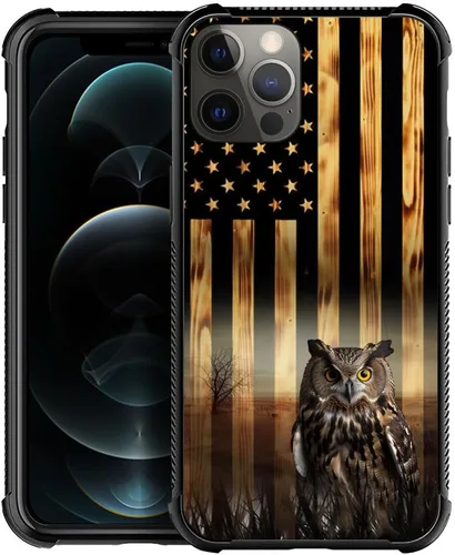 Vista 9 de Funda compatible con iPhone 13 Pro Max, fundas para niñas y mujeres, bandera estadounidense águila