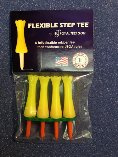 Vista 2 de Royaltees R4 Paquete de 2 pulgadas, camisetas de golf flexibles Naranja