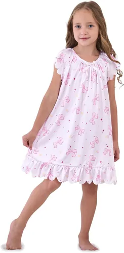 Vista 2 de JESKIDS Camisones de satén para niñas, camisón de seda, ropa de pijama