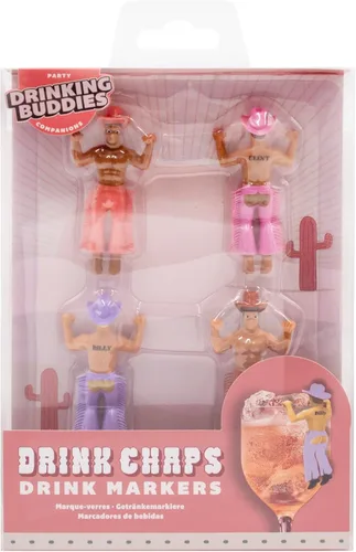 Vista 3 de NPW - Drinking Buddies - Marcador para copas de cóctel y vino, Chapas