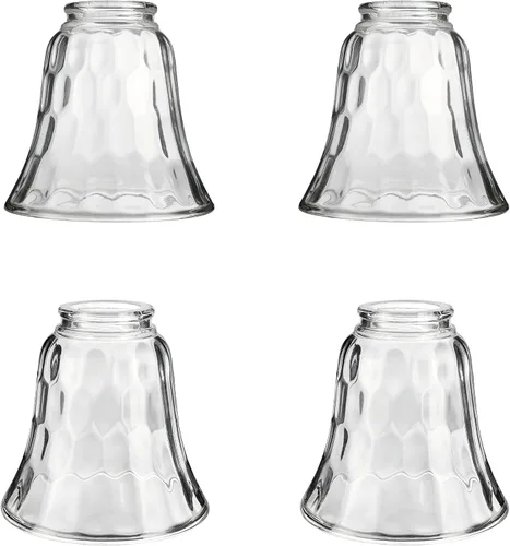 Vista 28 de Aspen Creative 23178-65-4 Pantalla de vidrio de repuesto para ventilador de techo con forma de campana de alabastro transicional, ajuste de 2-1/8