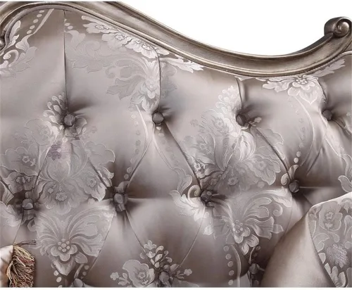 Vista 6 de Acme Jayceon Sofá capitoné de tela con 5 almohadas en beige champán
