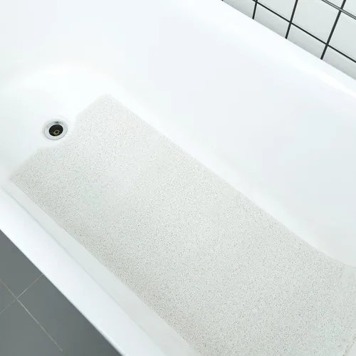 Vista 7 de Leotruny Tapete de ducha para bañera de 40 x 16 pulgadas, antideslizante, de cloruro de polivinilo suave, tapete para bañera para baño