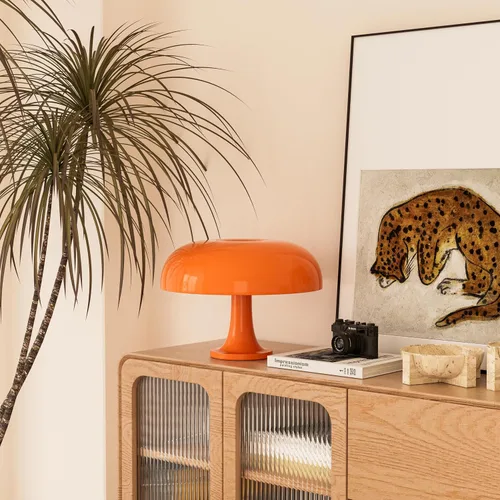 Vista 3 de Huga Collective Mandarin Dream - Lámpara de mesa regulable Lámpara de mesa de hongos retro vintage para iluminación ambiental